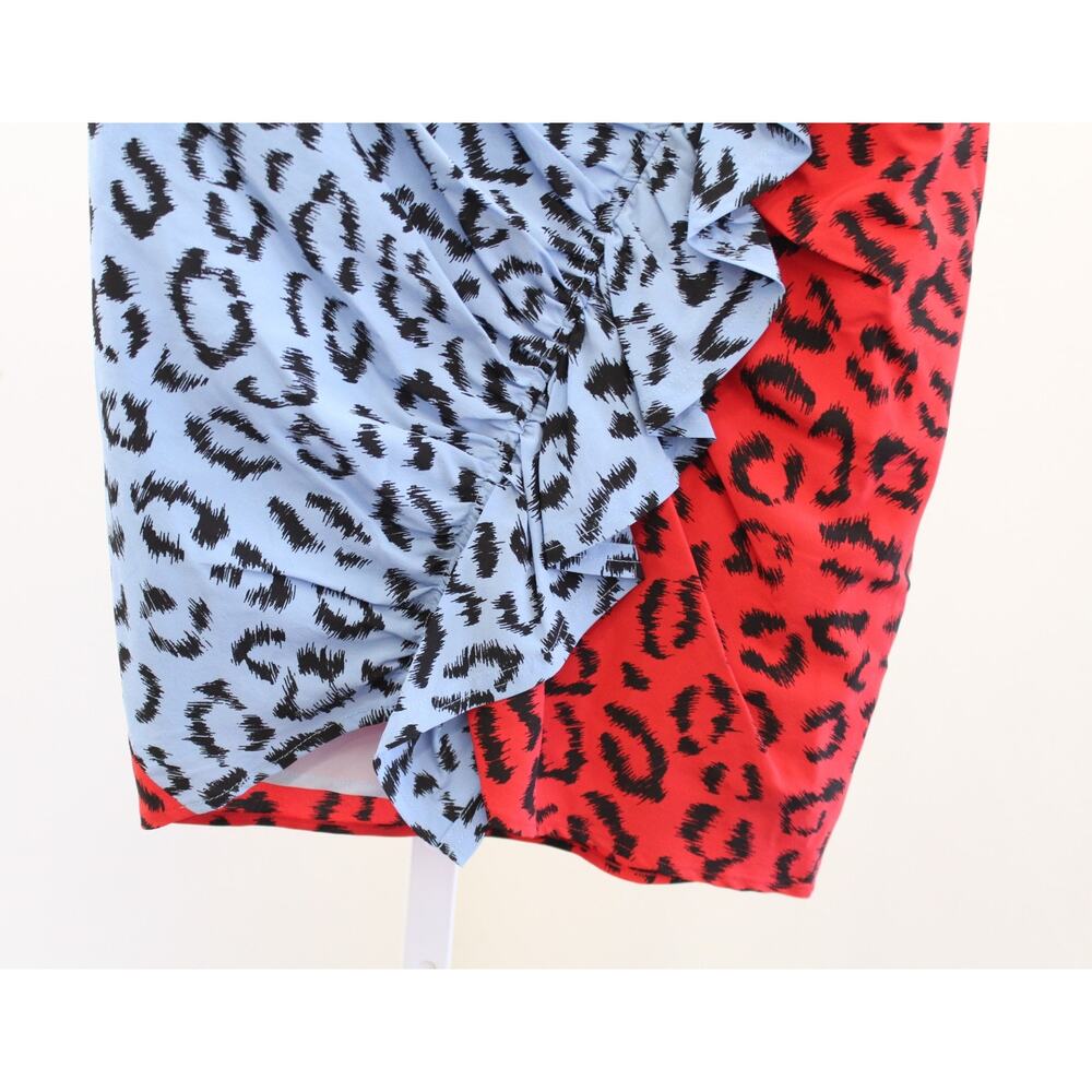 A.L.C. Alc Geller Color Block Leopard Print Ruffl… - image 6
